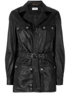 Saint Laurent Belted Coat - Black