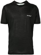 Off-white Logo Embroidered T-shirt - Black
