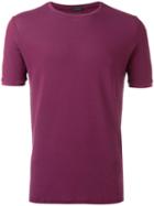 Zanone Round Neck T-shirt, Men's, Size: 56, Pink/purple, Cotton