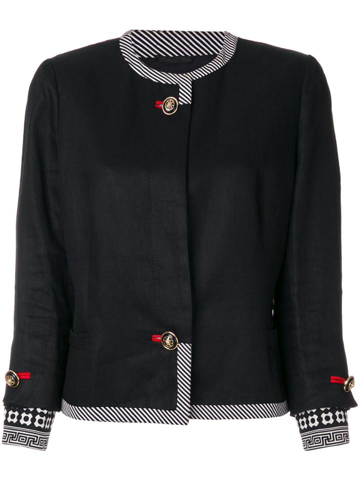 Versace Vintage Optical Detailing Jacket - Black