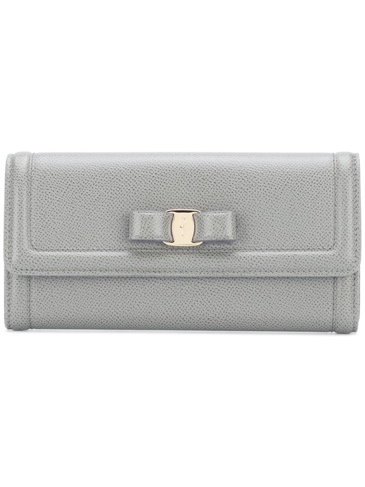 Salvatore Ferragamo Vara Continental Wallet - Grey