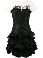 Moschino Ruffled Tiered T-shirt Dress - Black