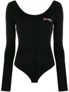 Diesel Long-sleeve Body With Logo Print - Black