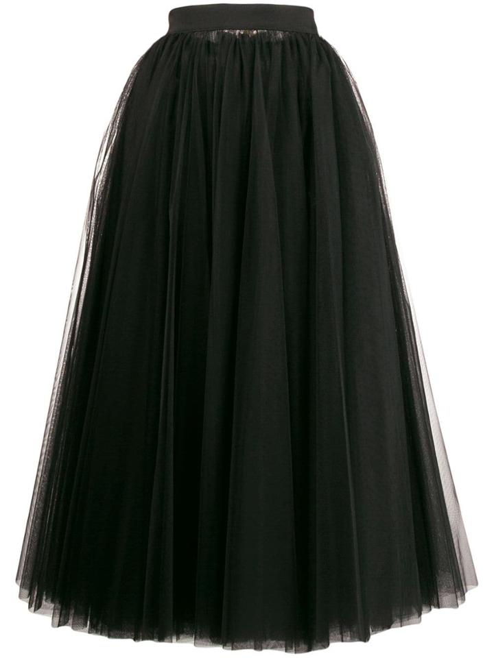 Dolce & Gabbana Long Tulle Full Skirt - Black