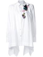 Antonio Marras - Embroidered Flowers Shirt - Women - Cotton - 40, Women's, White, Cotton