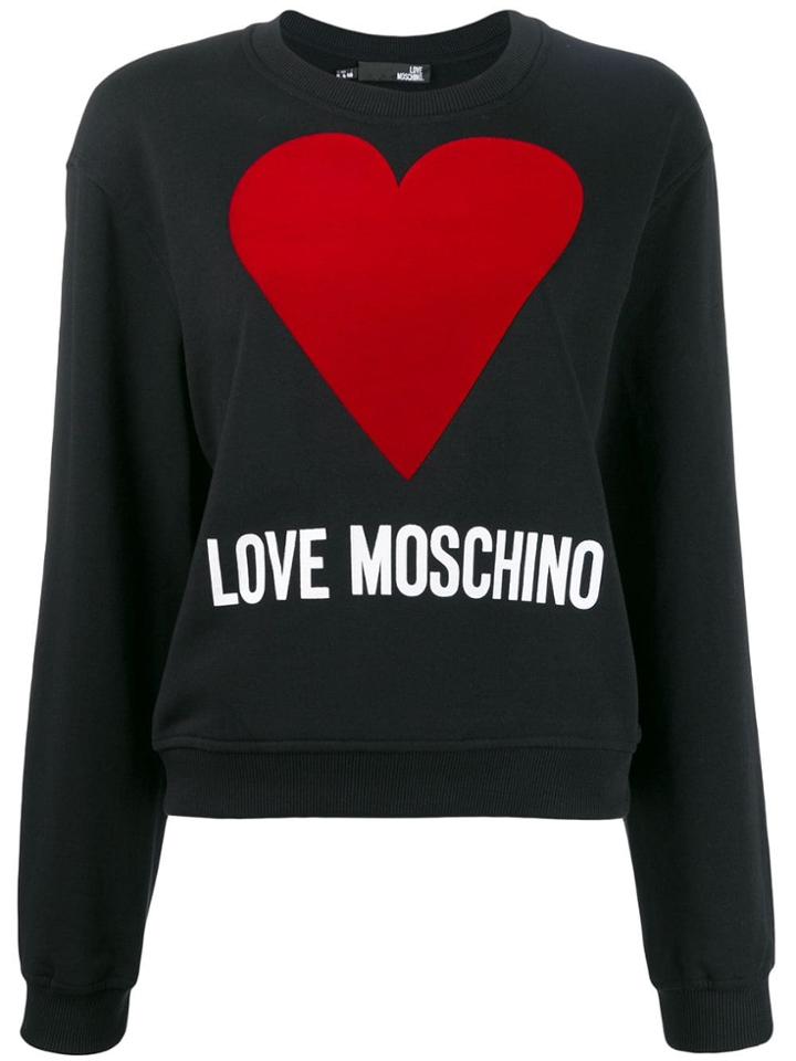 Love Moschino Heart Graphic Sweater - Black