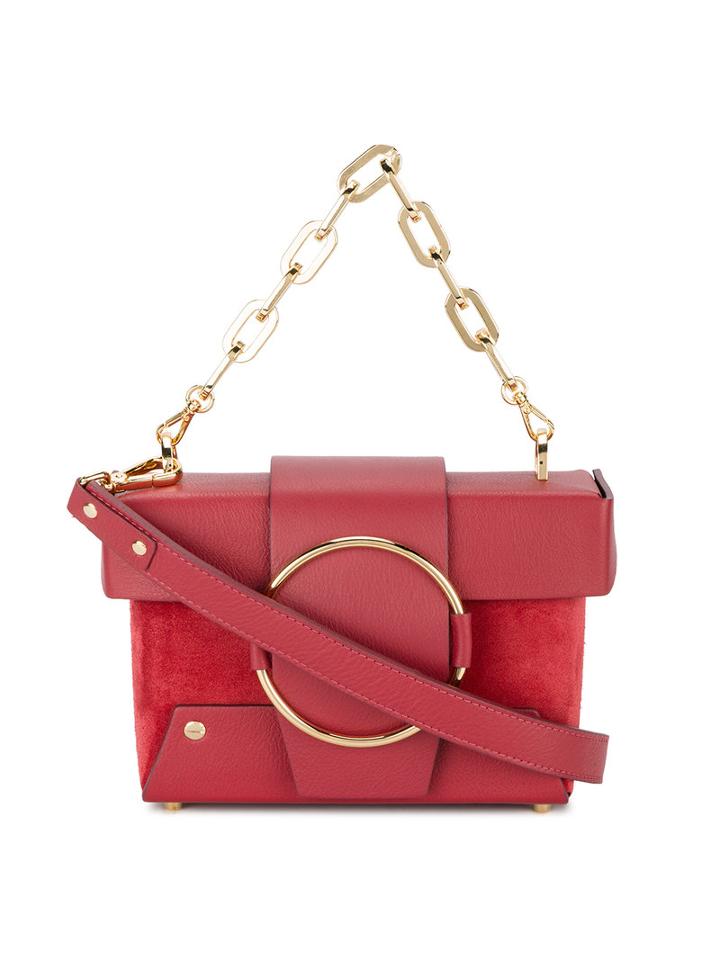 Yuzefi - Asher Mini Cross Body Bag - Women - Leather/suede/metal - One Size, Red, Leather/suede/metal