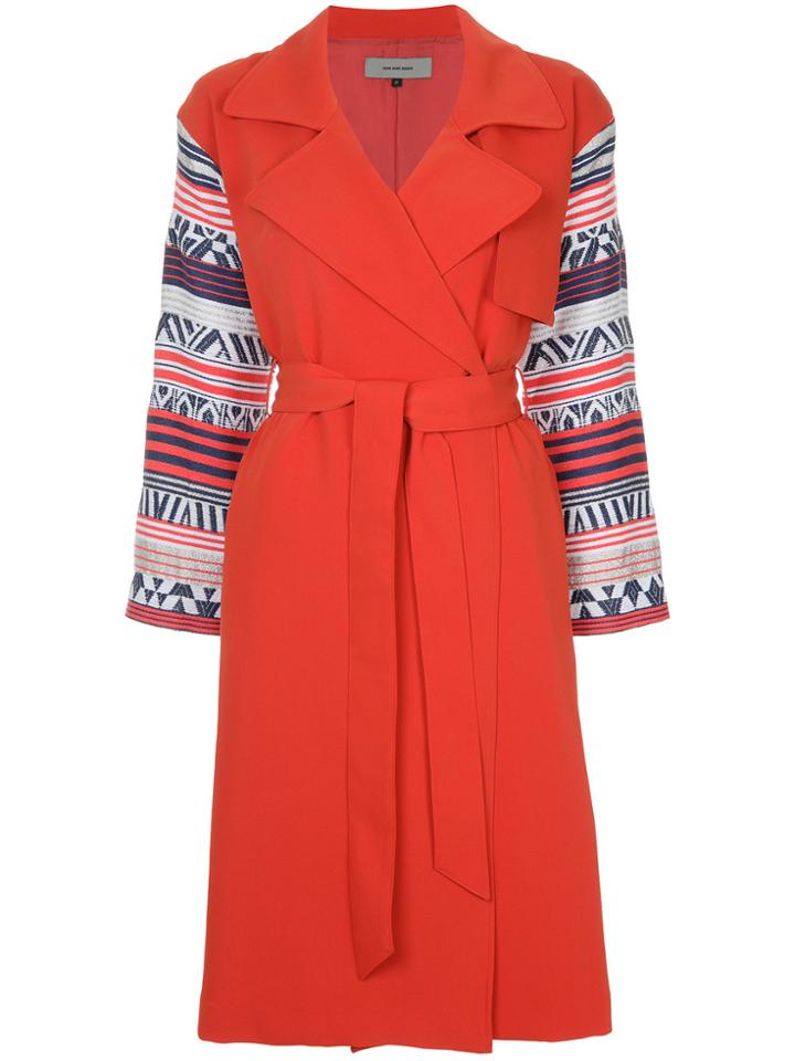 Han Ahn Soon Belted Asymmetric Coat - Brown