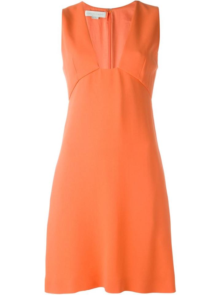 Stella Mccartney Aline Dress, Women's, Size: 42, Yellow/orange, Viscose/acetate/spandex/elastane/cotton