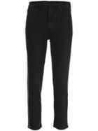 J Brand Ruby Stripe Skinny Jeans - Black