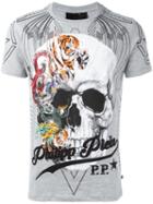 Philipp Plein Animals T-shirt, Men's, Size: Large, Grey, Cotton