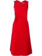 Christopher Kane Macrame Heart Dress, Women's, Size: 10, Red, Silk/polyamide/polyester/viscose