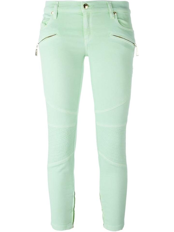 Just Cavalli Cropped Biker Skinny Jeans