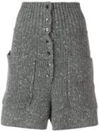 Philosophy Di Lorenzo Serafini High Waisted Knit Shorts - Grey