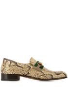 Gucci Snakeskin Effect Loafers - Neutrals