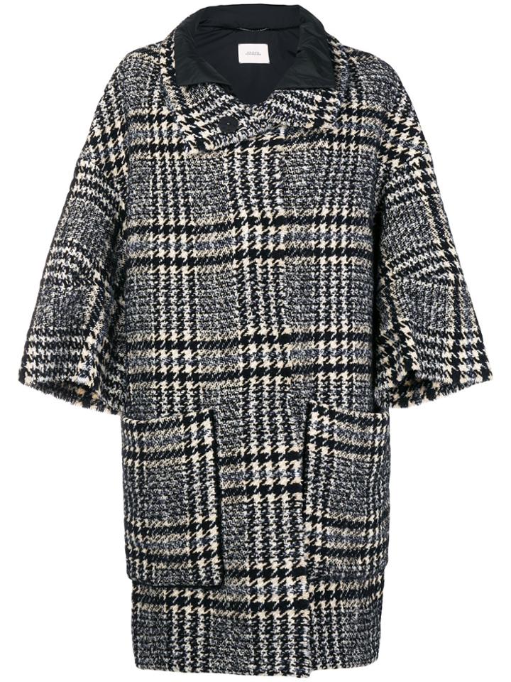 Dorothee Schumacher Plaid Oversized Coat - Black