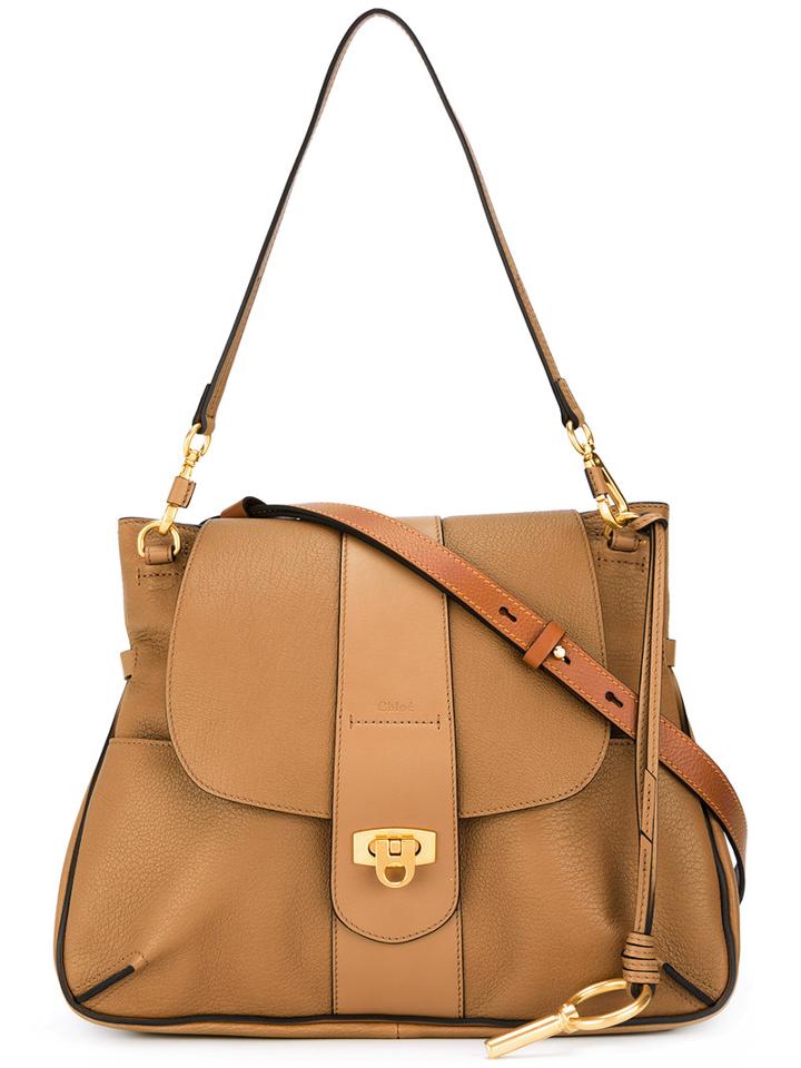 Chloé Lexa Tote, Women's, Brown, Calf Leather