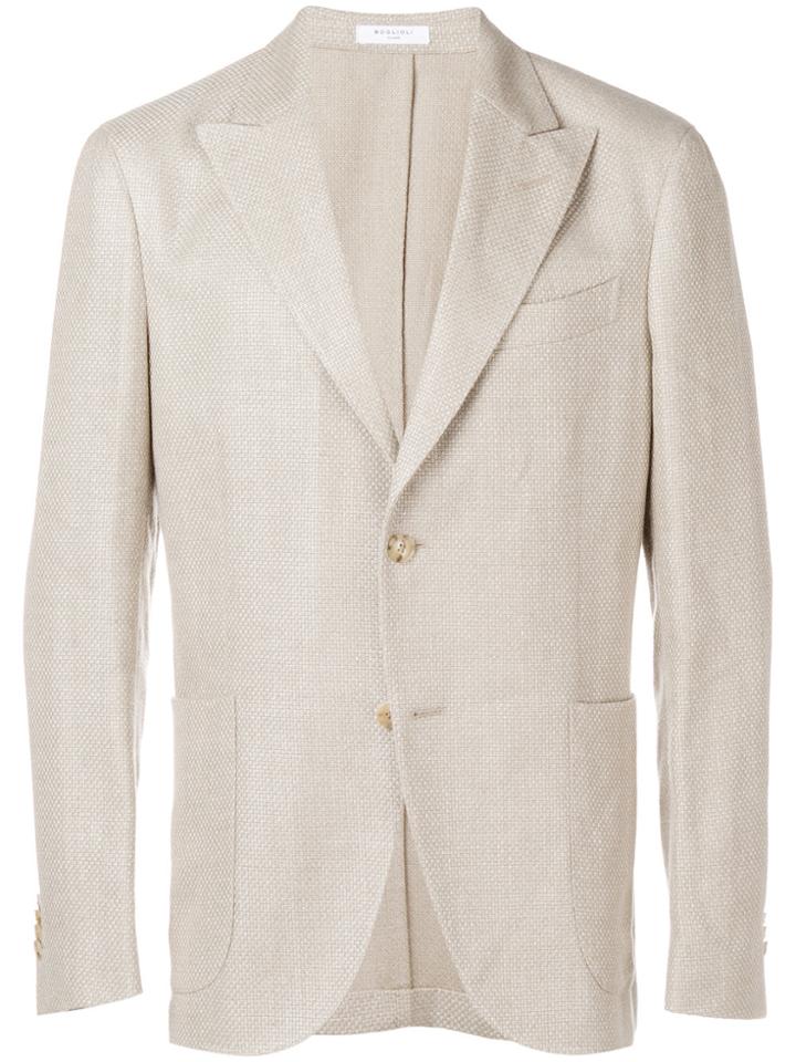 Boglioli Textured Blazer - Nude & Neutrals