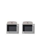 Boss Hugo Boss Enamelled Cufflinks - Grey