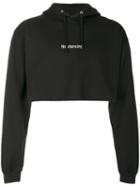 F.a.m.t. - No Dancing Cropped Hoodie - Unisex - Cotton/polyester - M, Black, Cotton/polyester