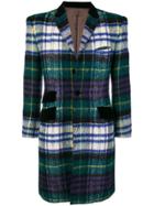 Jean Paul Gaultier Vintage Checkered Coat - Blue