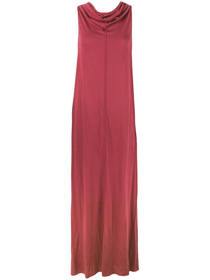 Rick Owens Lilies Cowl-neck And Back Dress, Women's, Size: 42, Red, Viscose/cotton/polyamide