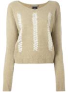 Suzusan Dyed V-neck Jumper, Women's, Size: Medium, Nude/neutrals, Wool