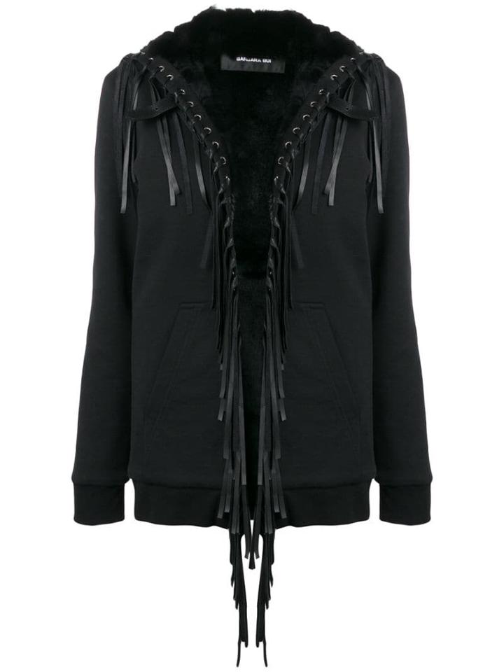 Barbara Bui Fringe Embellished Loose Jacket - Black