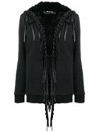 Barbara Bui Fringe Embellished Loose Jacket - Black