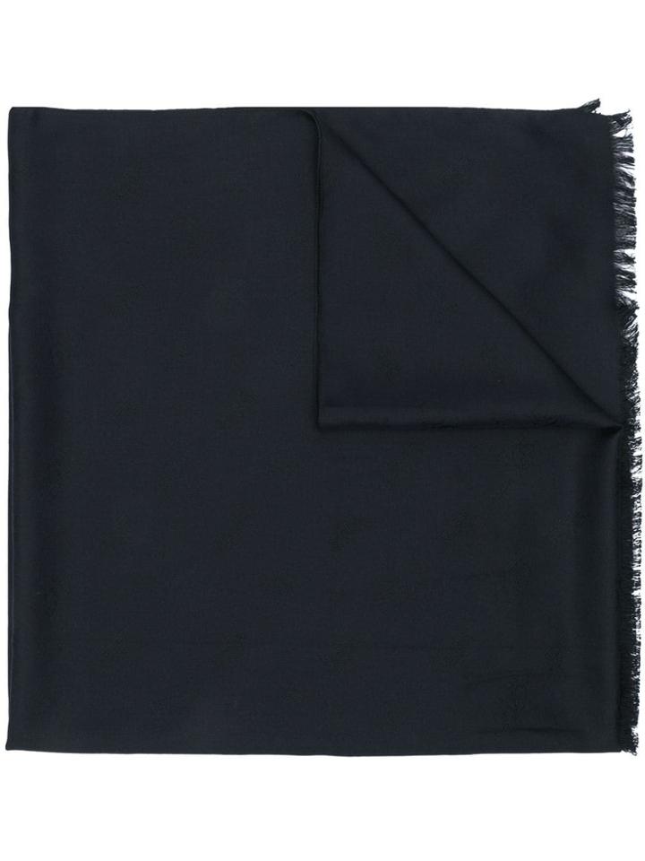 Dolce & Gabbana Crown Embroidered Scarf - Blue