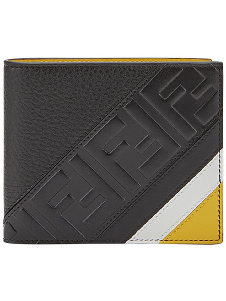 Fendi Debossed Ff Logo Wallet - Black