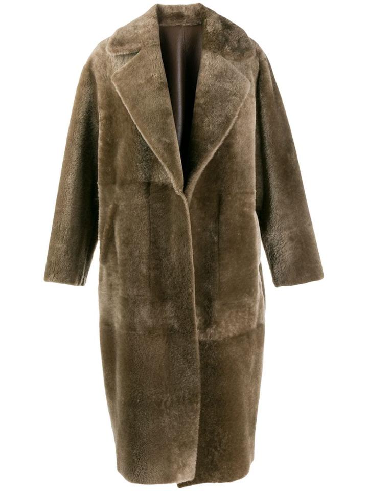 Blancha Reversible Oversized Coat - Green