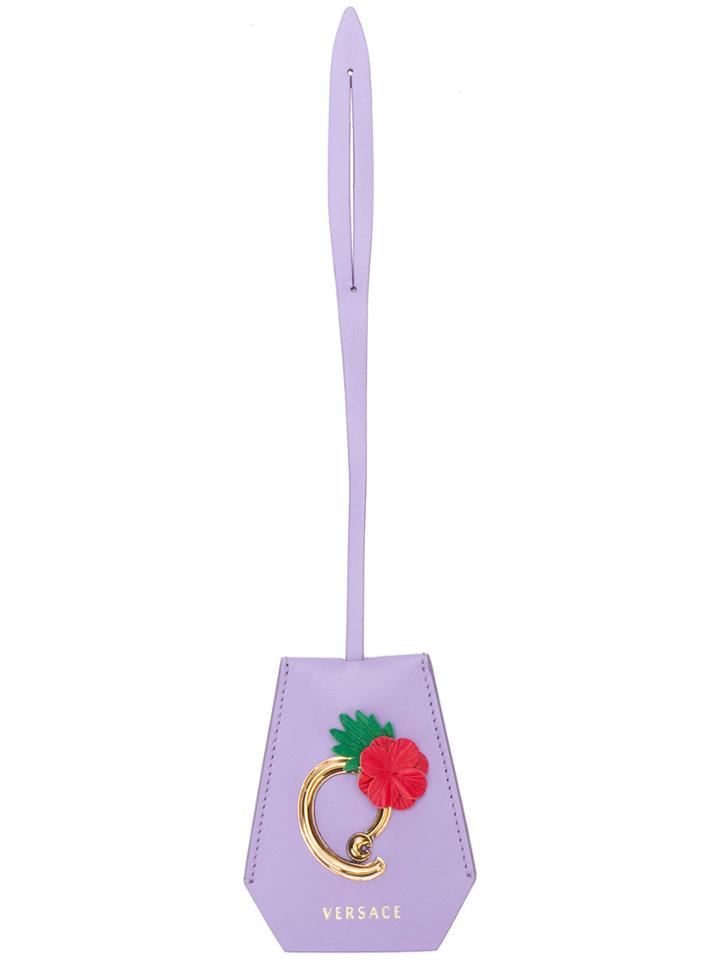 Versace Flower Logo Tag - Pink & Purple