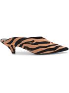 Proenza Schouler Zebra Slip-on Mules - Nude & Neutrals