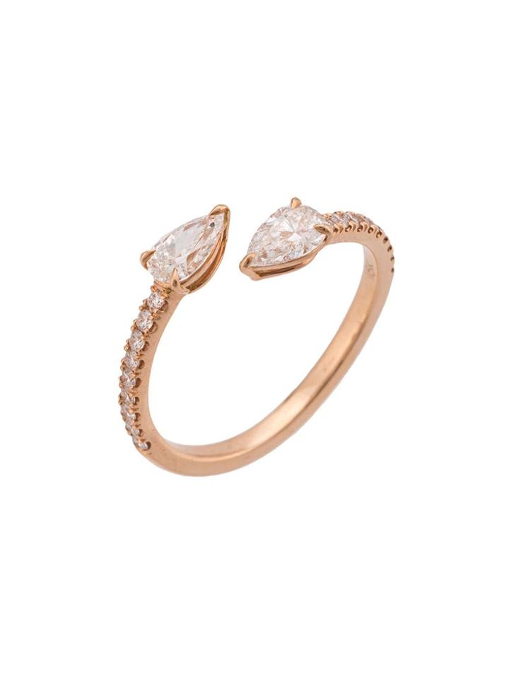 Anita Ko 18kt Rose Gold Two-stone Claw Diamond Ring