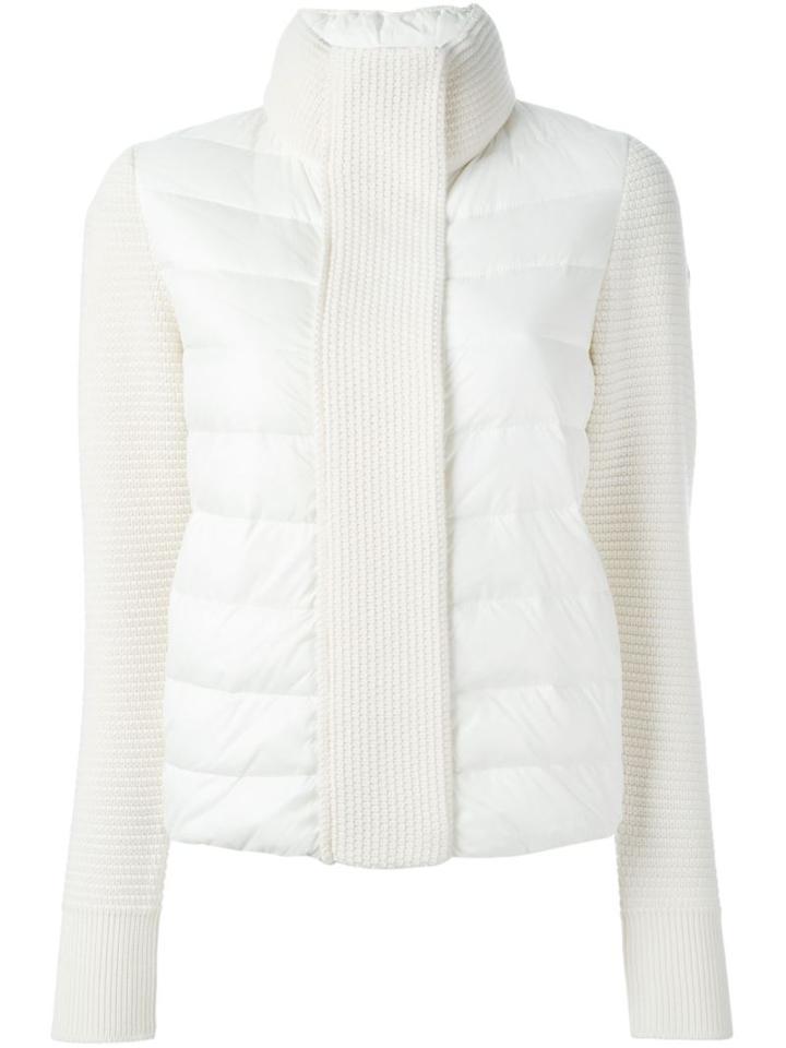 Moncler Padded Front Jacket, Women's, Size: Small, Nude/neutrals, Feather Down/polyamide/virgin Wool