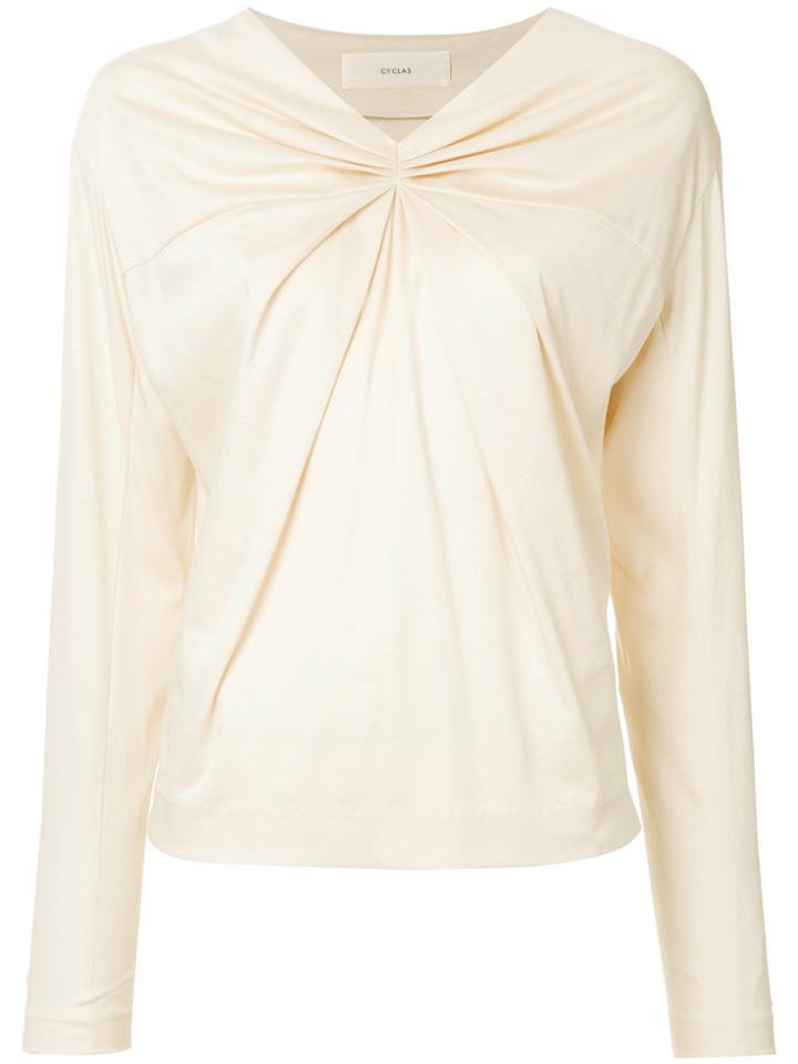 Cyclas Fold Detail Blouse - Nude & Neutrals