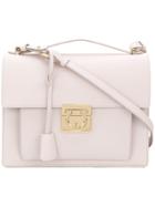 Salvatore Ferragamo Gancini Satchel Shoulder Bag - Pink & Purple
