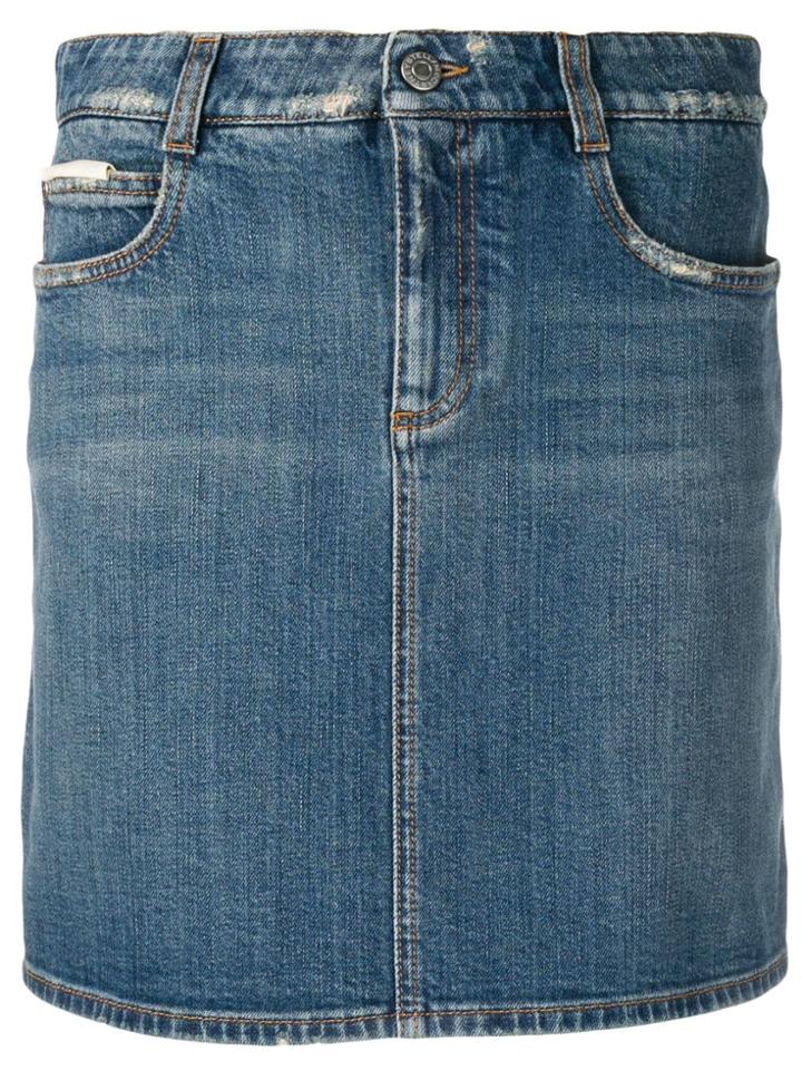 Stella Mccartney Denim Skirt - Blue