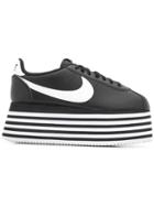 Comme Des Garçons Striped Platform Sneakers - Black