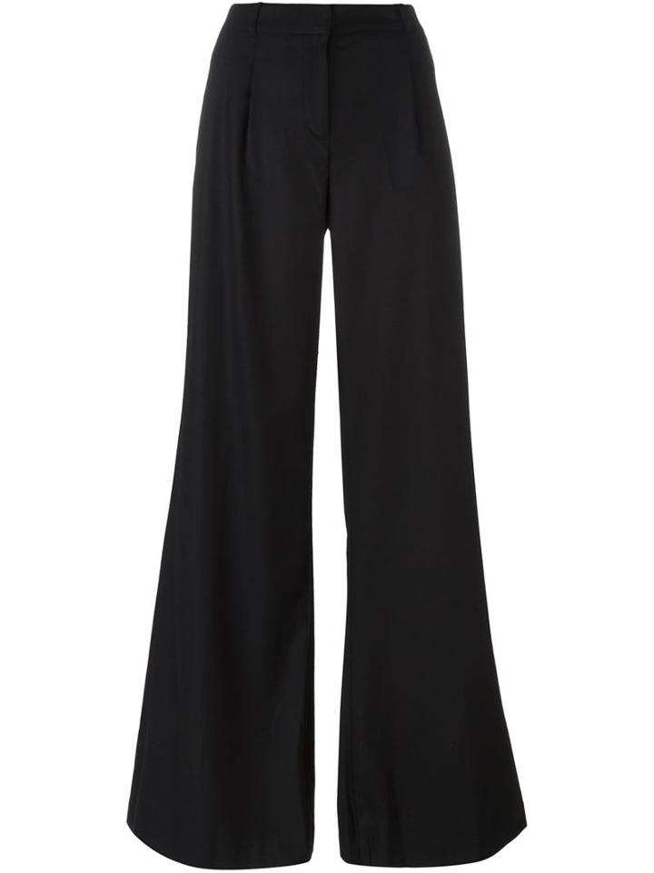 Michael Michael Kors High Waisted Flared Trousers, Women's, Size: 6, Black, Polyester/spandex/elastane/viscose/wool