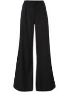 Michael Michael Kors High Waisted Flared Trousers, Women's, Size: 6, Black, Polyester/spandex/elastane/viscose/wool