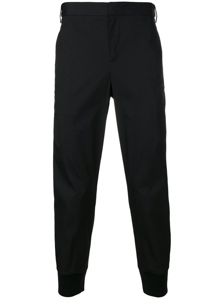 Neil Barrett High Waisted Tapered Trousers - Black
