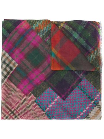 Etro Tartan Cashmere Scarf - Pink