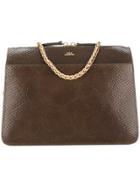 A.p.c. Snake Embossed Bag - Brown