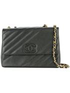 Chanel Pre-owned Chanel Jumbo Xl Chain Shoulder Bag - Black