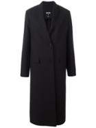 Msgm Buttoned Coat, Women's, Size: 40, Black, Polyester/spandex/elastane/viscose