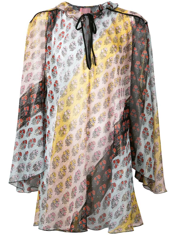 Giamba - Printed Dress - Women - Silk/polyester - 38, Pink/purple, Silk/polyester