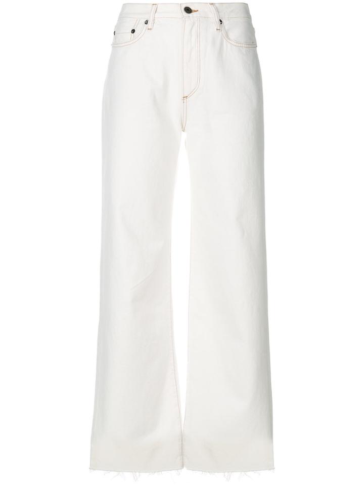 Simon Miller Wide Leg Jeans - White
