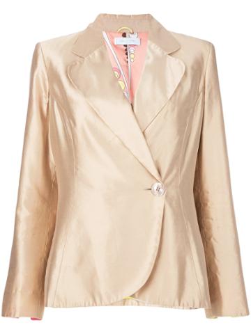 Emilio Pucci Vintage Metallic Fitted Blazer